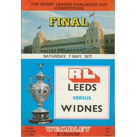 LEEDS V WIDNES 1977 (CHALLENGE CUP FINAL) RUGBY LEAGUE PROGRAMME