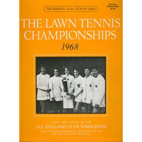 WIMBLEDON CHAMPIONSHIPS 1968 (DAY 10) TENNIS PROGRAMME