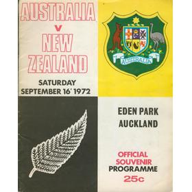 NEW ZEALAND V AUSTRALIA 1972 (3RD TEST) RUGBY PROGRAMME