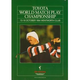 WORLD MATCH PLAY CHAMPIONSHIP 1994 GOLF PROGRAMME