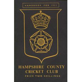 HAMPSHIRE COUNTY CRICKET CLUB ILLUSTRATED HANDBOOK 1953