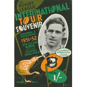 THE RUGBY LEAGUE INTERNATIONAL TOUR SOUVENIR: 1951-52 NEW ZEALAND KIWIS