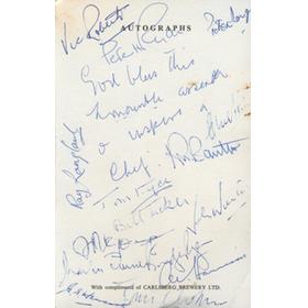 ENGLAND RUGBY DINNER MENU 1973 (SIGNED BY MANY EX-ENGLAND INTERNATIONALS)