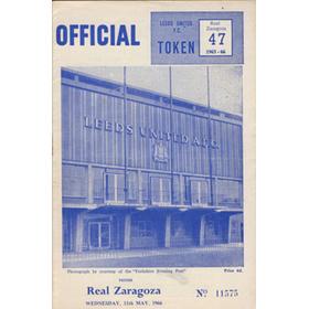 LEEDS UNITED V REAL ZARAGOZA 1968 (FAIRS CUP SEMI-FINAL REPLAY) FOOTBALL PROGRAMME