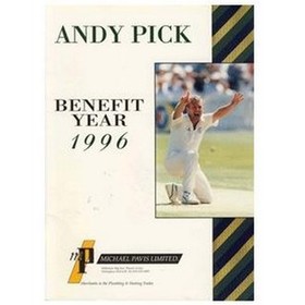 ANDY PICK (NOTTINGHAMSHIRE) 1996 CRICKET BENEFIT BROCHURE
