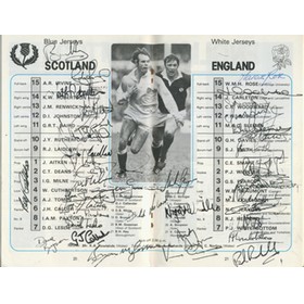 SCOTLAND V ENGLAND 1982 SIGNED RUGBY PROGRAMME