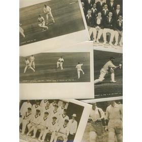 ENGLAND 1928-29 CRICKET TOUR TO AUSTRALIA - GROUP OF 13 PRESS PHOTOGRAPHS