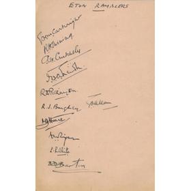 ETON RAMBLERS signed sheet 1930s
