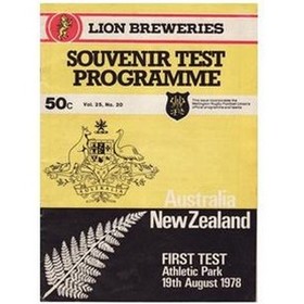 NEW ZEALAND V AUSTRALIA 1978 (1ST TEST) RUGBY PROGRAMME
