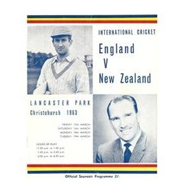 NEW ZEALAND V ENGLAND 1962-63 (LANCASTER PARK) CRICKET PROGRAMME