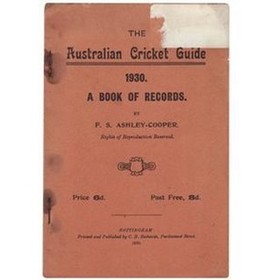 THE AUSTRALIAN CRICKET GUIDE 1930: A BOOK OF RECORDS