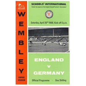 ENGLISH SCHOOLS V GERMAN SCHOOLS 1966 FOOTBALL PROGRAMME