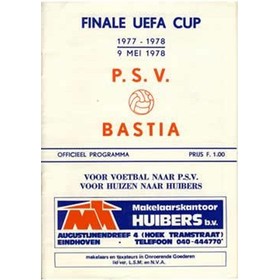 P.S.V. EINDHOVEN V BASTIA 1978 (UEFA CUP FINAL) FOOTBALL PROGRAMME