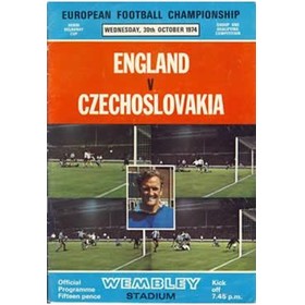 ENGLAND V CZECHOSLOVAKIA 1974 (EUROPEAN CHAMPIONSHIPS) FOOTBALL PROGRAMME