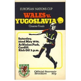 WALES V YUGOSLAVIA 1976 (EUROPEAN CHAMPIONSHIPS) FOOTBALL PROGRAMME