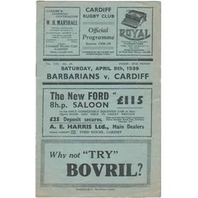 BARBARIANS V CARDIFF 1939