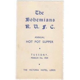 THE BOHEMIANS R.U.F.C. 1939
