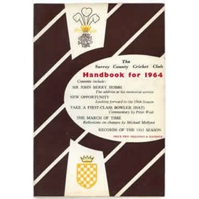 SURREY COUNTY CRICKET CLUB HANDBOOK FOR 1964