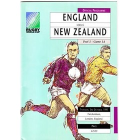 ENGLAND V NEW ZEALAND 1991 RUGBY WORLD CUP PROGRAMME