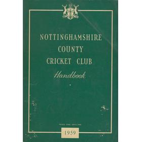 NOTTINGHAMSHIRE COUNTY CRICKET CLUB HANDBOOK 1959