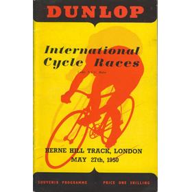 DUNLOP INTERNATIONAL CYCLE RACES 1950 CYCLING PROGRAMME