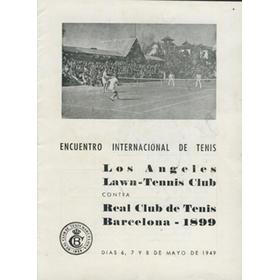 BARCELONA TENNIS CLUB V LOS ANGELES TENNIS CLUB 1949 PROGRAMME
