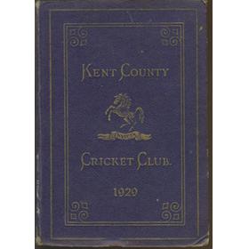 KENT COUNTY CRICKET CLUB 1929 [BLUE BOOK]