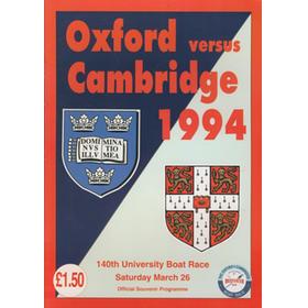 OXFORD V CAMBRIDGE  UNIVERSITY BOAT RACE 1994 PROGRAMME