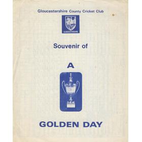 GLOUCESTERSHIRE V KENT 1977 (B&H FINAL) - SOUVENIR OF A GOLDEN DAY