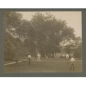 TENNIS MATCH 1880S - DAYTON, OHIO - TENNIS PHOTOGRAPH