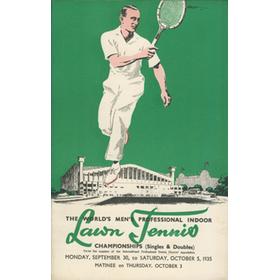 THE WEMBLEY CHAMPIONSHIPS 1935 (SECOND YEAR) TENNIS PROGRAMME