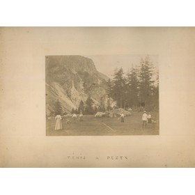 TENNIS AT PEZEY (FRENCH ALPS) PHOTOGRAPH C.1885