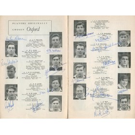 OXFORD V CAMBRIDGE 1962 RUGBY PROGRAMME (SIGNED BY OXFORD TEAM)
