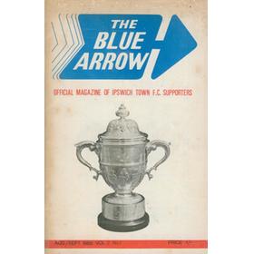 THE BLUE ARROW 1968 - OFFICIAL MAGAZINE OF IPSWICH TOWN F.C. SUPPORTERS