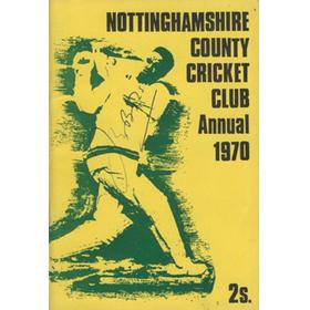NOTTINGHAMSHIRE COUNTY CRICKET CLUB HANDBOOK 1970 (SIGNED BY SOBERS)