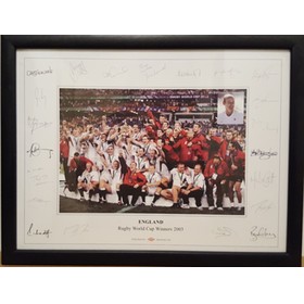 ENGLAND RUGBY WORLD CUP TEAM 2003 SIGNED PHOTOGRAPH