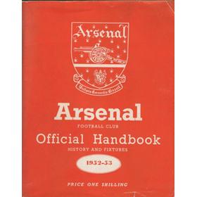 ARSENAL FOOTBALL CLUB 1952-53 OFFICIAL HANDBOOK