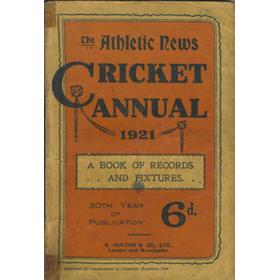 ATHLETIC NEWS CRICKET ANNUAL 1921