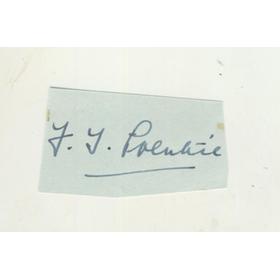 F.T. PRENTICE (LEICESTERSHIRE) CRICKET AUTOGRAPH