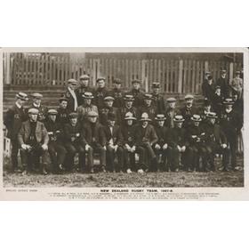 NEW ZEALAND "ALL GOLDS" RUGBY LEAGUE TEAM 1907-08 POSTCARD