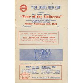 "TOUR OF THE CHILTERNS" CYCLE RACE 1952 PROGRAMME