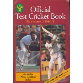 OFFICIAL TEST CRICKET BOOK: NEW ZEALAND, INDIA IN AUSTRALIA 1980-81
