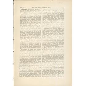 CROQUET - THE ENCYCLOPAEDIA OF SPORT