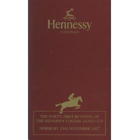 HENNESSY GOLD CUP (NEWBURY) 1997 RACE PROGRAMME