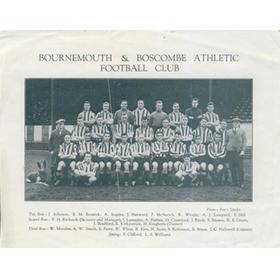 BOURNEMOUTH AND BOSCOMBE ATHLETIC FOOTBALL CLUB 1930S TEAM PHOTOGRAPH