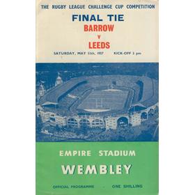 BARROW V LEEDS 1957 (CHALLENGE CUP FINAL) RUGBY LEAGUE PROGRAMME