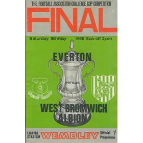 EVERTON V WEST BROMWICH ALBION 1968 (F.A. CUP FINAL) FOOTBALL PROGRAMME