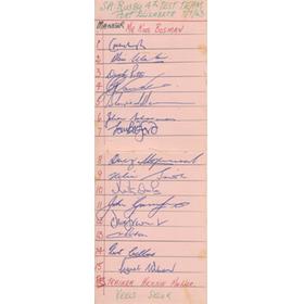 SOUTH AFRICA 1963 RUGBY AUTOGRAPHS - 4TH TEST V AUSTRALIA