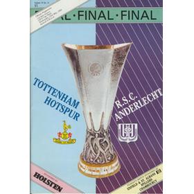 TOTTENHAM HOTSPUR V R.S.C. ANDERLECHT 1984 (UEFA CUP FINAL) FOOTBALL PROGRAMME