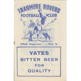 TRANMERE ROVERS V TOTTENHAM HOTSPUR 1952-53 (FA CUP) FOOTBALL PROGRAMME
